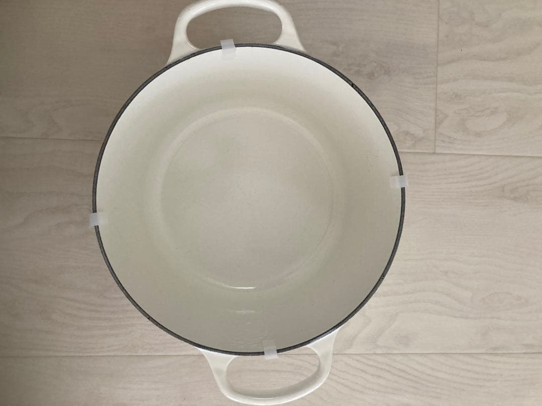 Le Creuset 両手鍋 5.2L ホワイト　深型