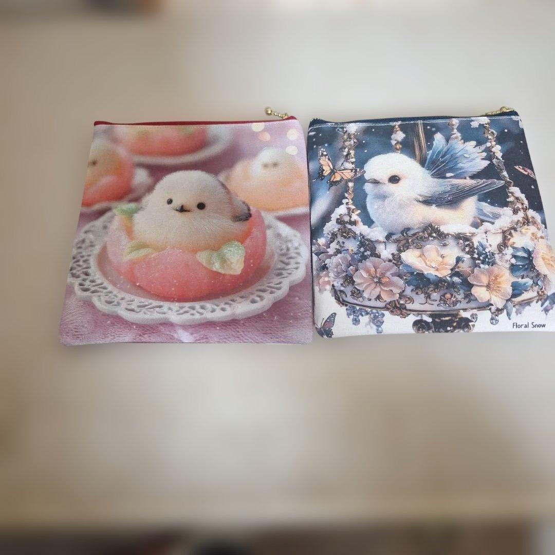 うさぎパネル生地 ハンドメイド 布バスケット フラットポーチ - メルカリ