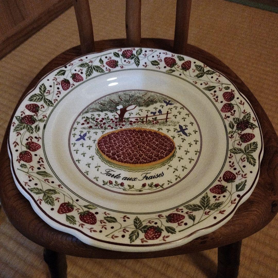 Gien ジアン フランス 木の実 タルト デザートプレート 廃盤 6枚セット