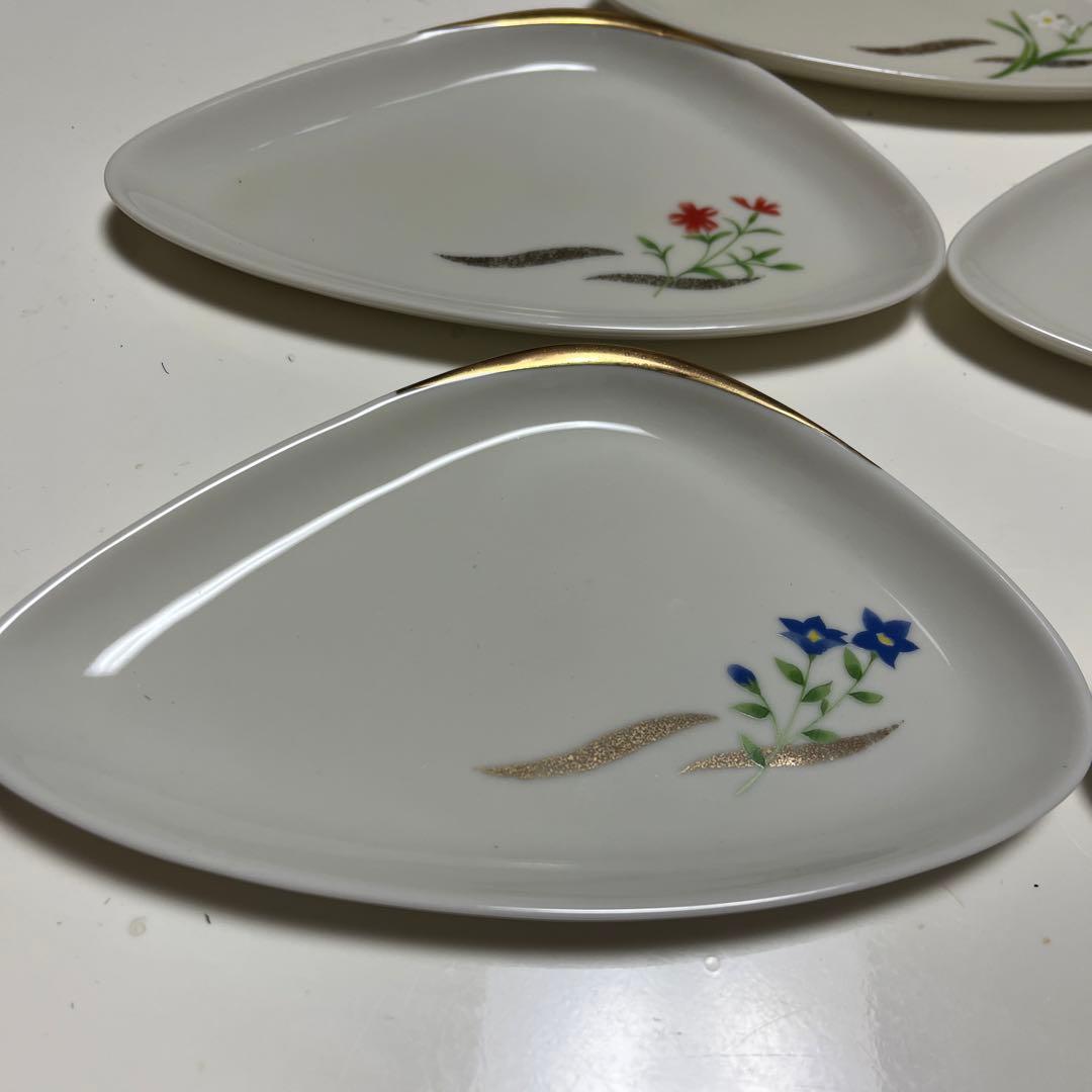 高級和食器 貴重銘々皿 五草花 皿 5枚揃え｜橘吉 たち吉 四季折々絵代