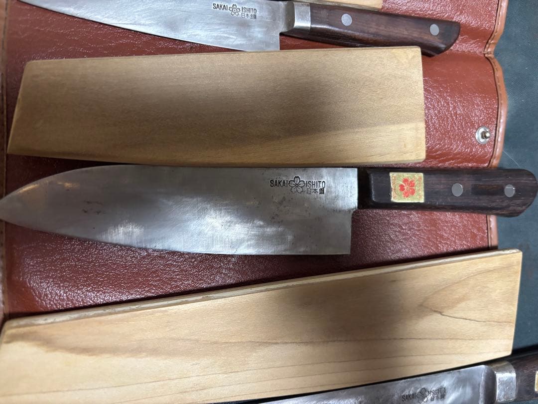 堺石藤 洋包丁 3点 辻調理専門学校 牛刀、出刃包丁、ペテ 切れ味
