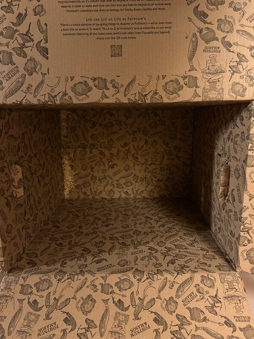 F&M フォートナム＆メイソン カゴ ラージサイズ　バックル付き