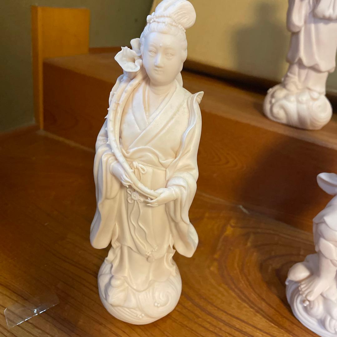 中国　八仙人　白磁