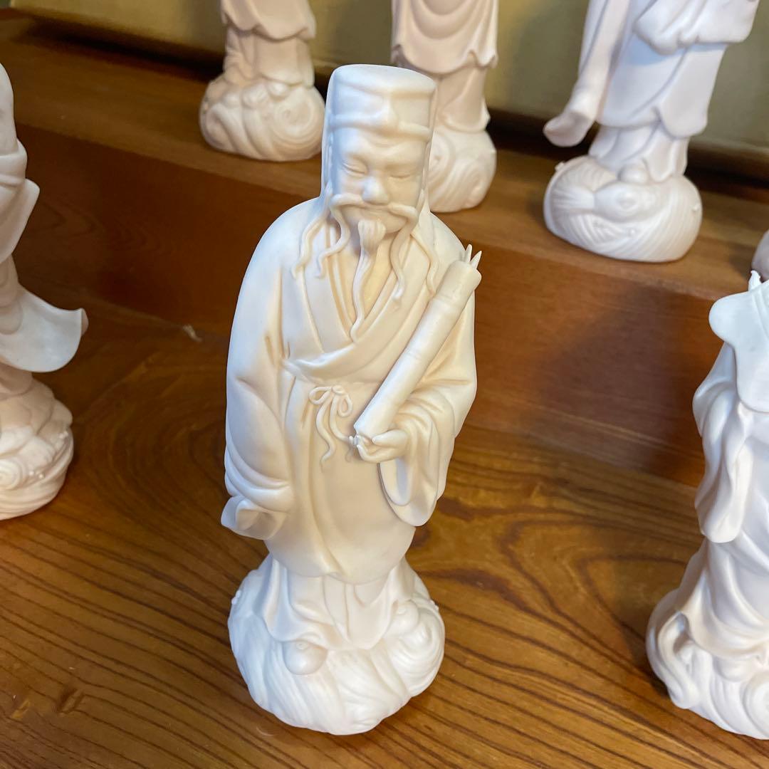 中国　八仙人　白磁