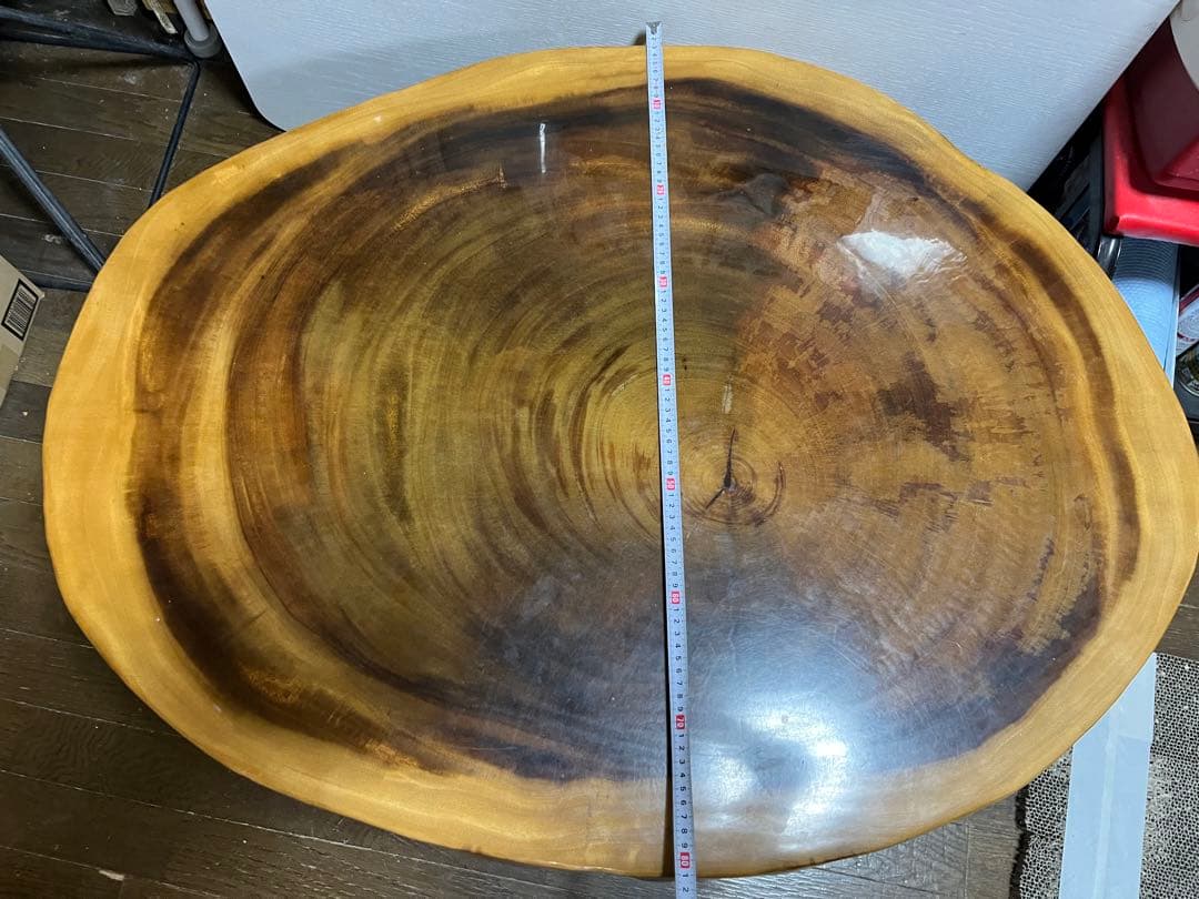 一枚板　年輪　ローテーブル