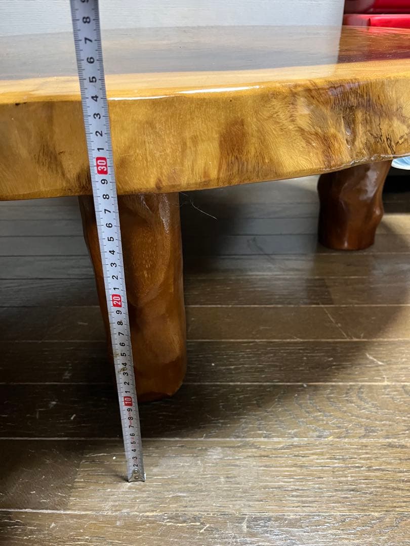 一枚板　年輪　ローテーブル