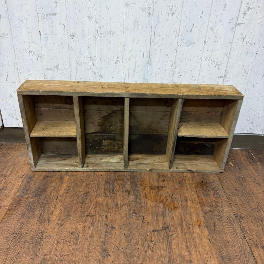 B1 昭和レトロ 古家具 古材 木製飾り棚 ディスプレイラック オープンラック