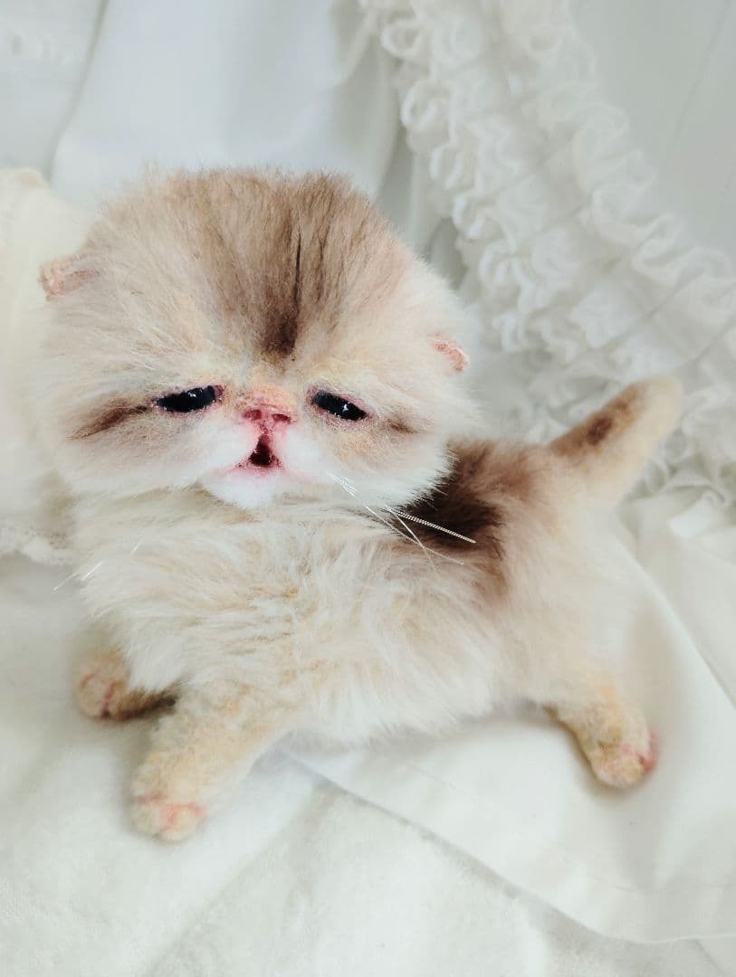 生後２週間♡ふにゃくた♡子猫ちゃん♡アートドール♡ぬいぐるみ♡