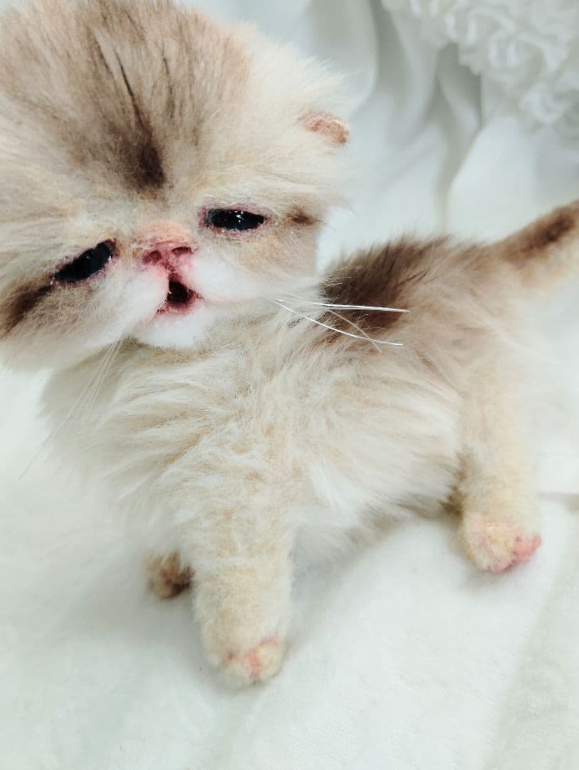 生後２週間♡ふにゃくた♡子猫ちゃん♡アートドール♡ぬいぐるみ♡