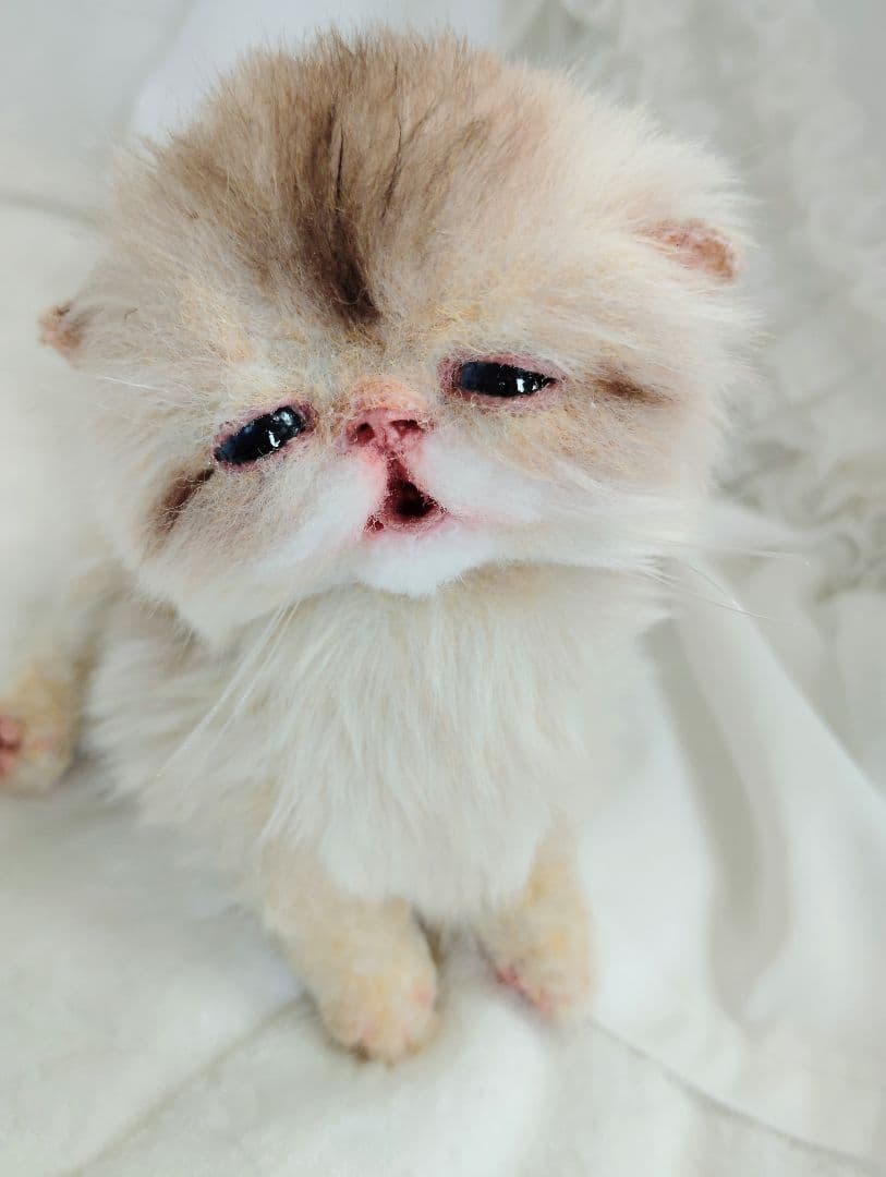 生後２週間♡ふにゃくた♡子猫ちゃん♡アートドール♡ぬいぐるみ♡