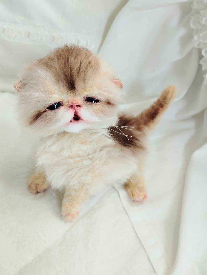 生後２週間♡ふにゃくた♡子猫ちゃん♡アートドール♡ぬいぐるみ♡