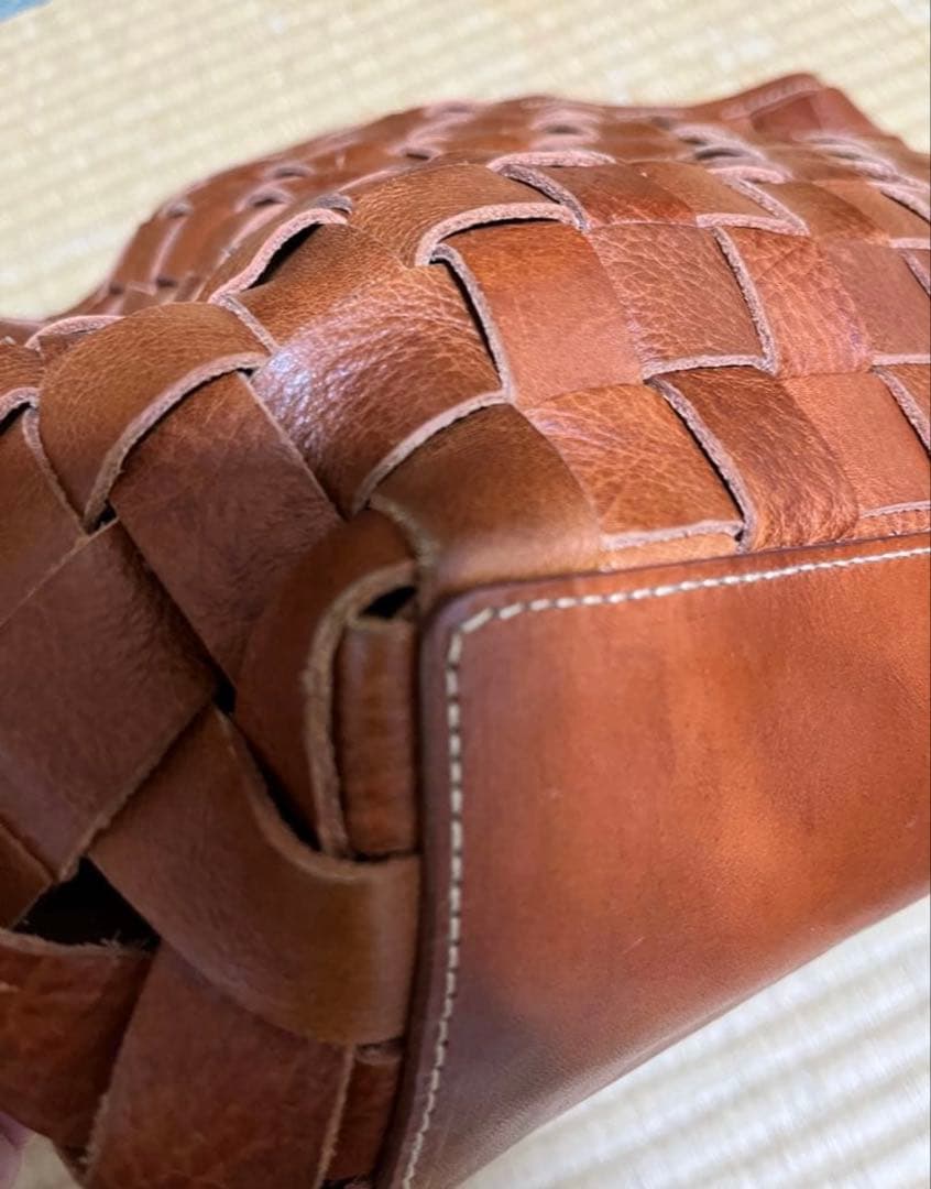 style craft レザー編み込み トートバッグ　南埜製鞄 ハンドメイド