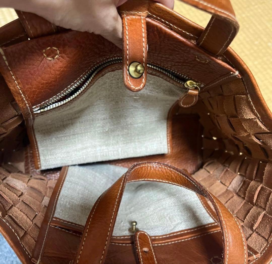 style craft レザー編み込み トートバッグ　南埜製鞄 ハンドメイド