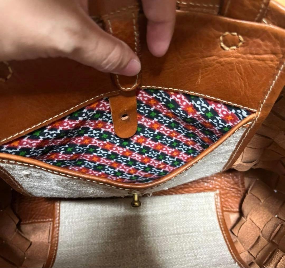 style craft レザー編み込み トートバッグ　南埜製鞄 ハンドメイド
