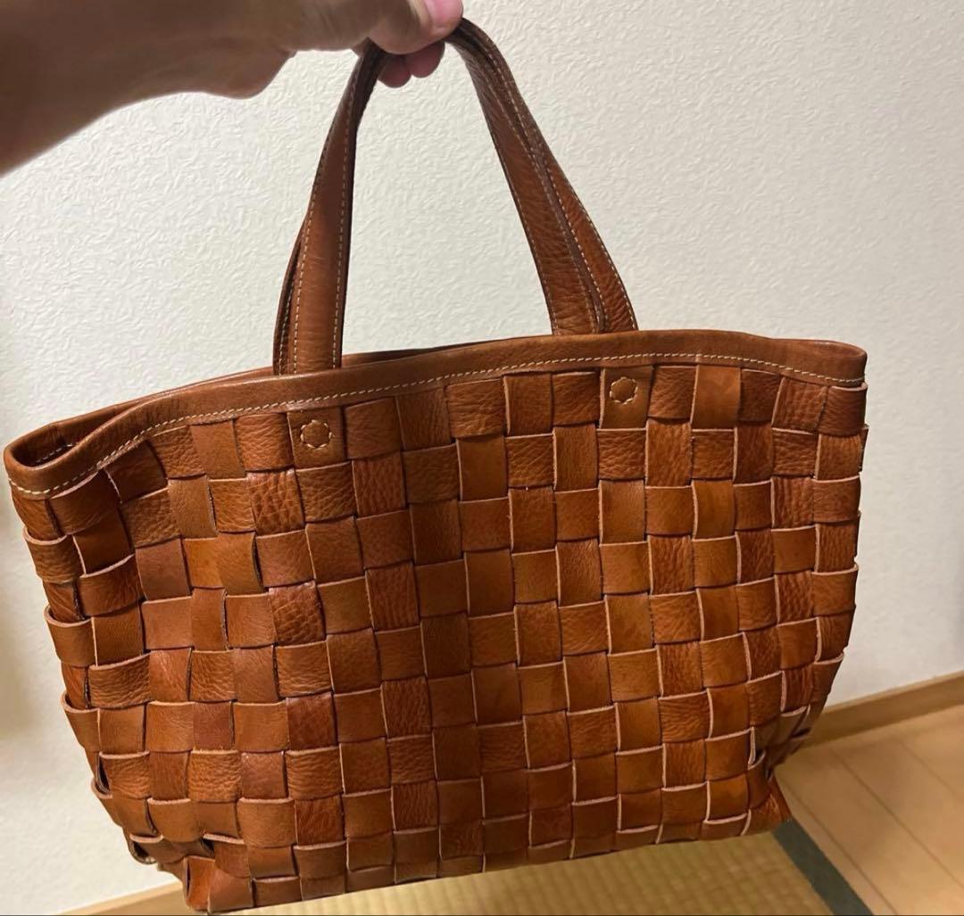 style craft レザー編み込み トートバッグ　南埜製鞄 ハンドメイド