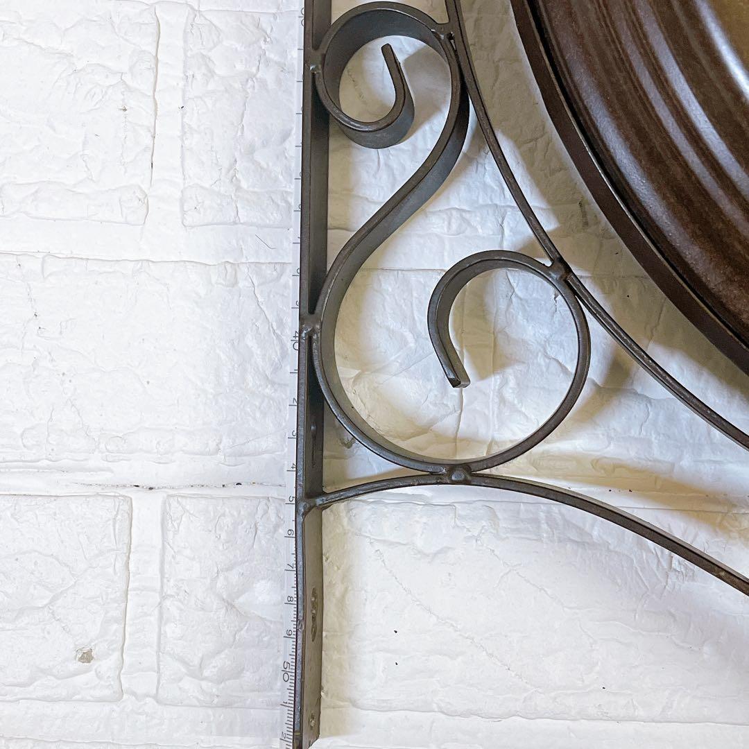 ギリシャ文字　両面壁掛け時計 アンティーク調 ブラケット時計