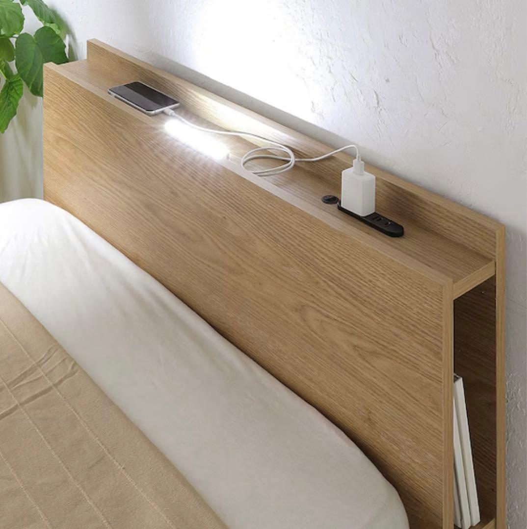 シングルベッドフレーム 収納付き