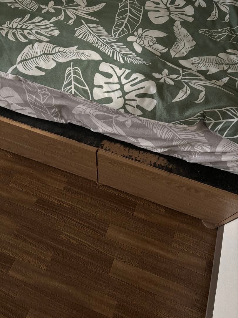 シングルベッドフレーム 収納付き