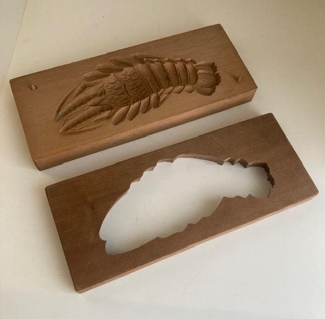 古道具　木型　干菓子　伊勢海老（大）全長約26cm