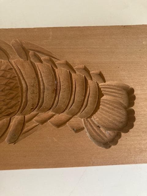 古道具　木型　干菓子　伊勢海老（大）全長約26cm