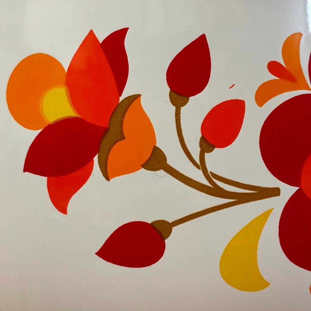 昭和レトロ マルビシ ホーロー フィオーレ 花柄 両手鍋 20cm 未使用品