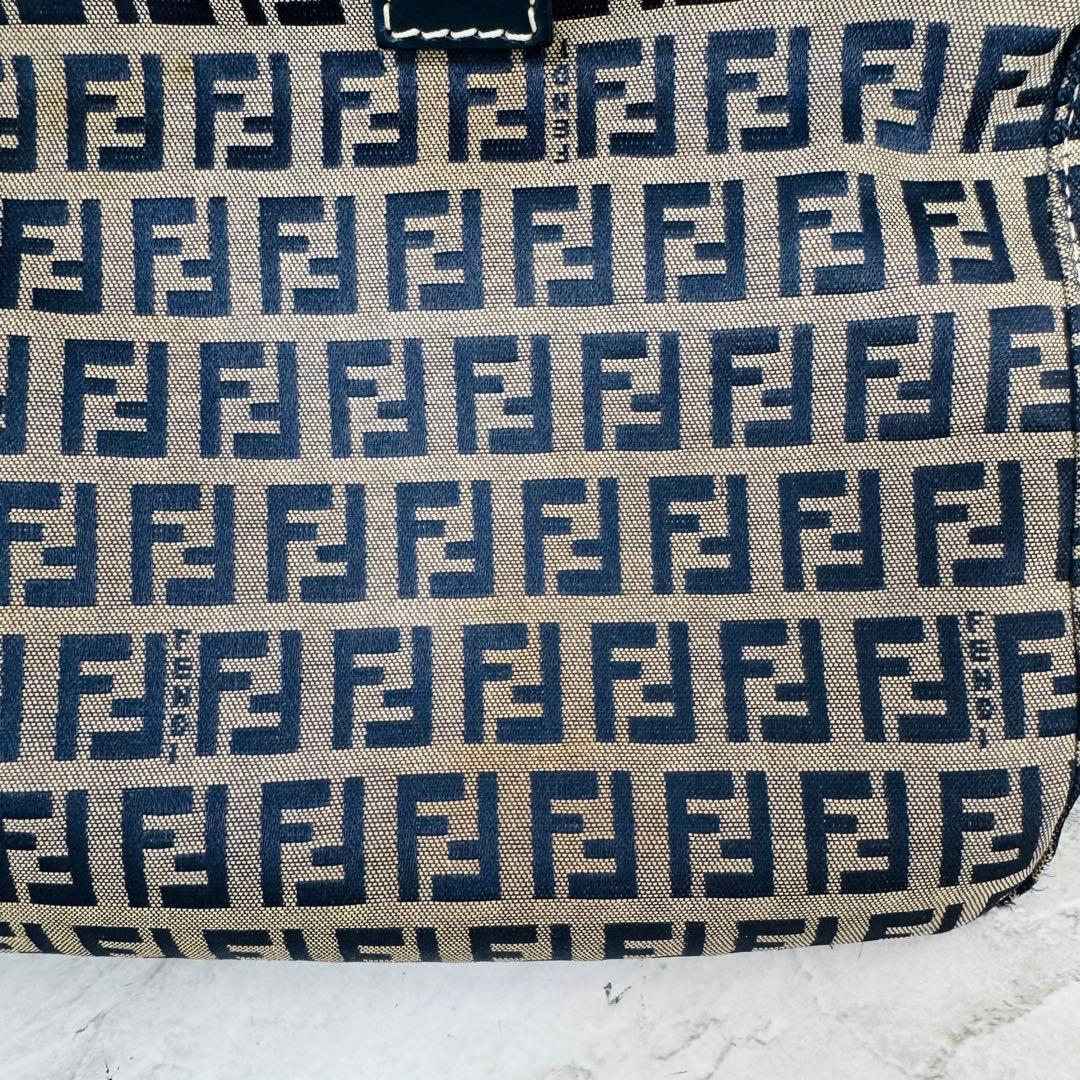✨FENDI✨フェンディ✨ズッカ柄✨ヴィンテージ✨ネイビー✨ハンドバッグ✨