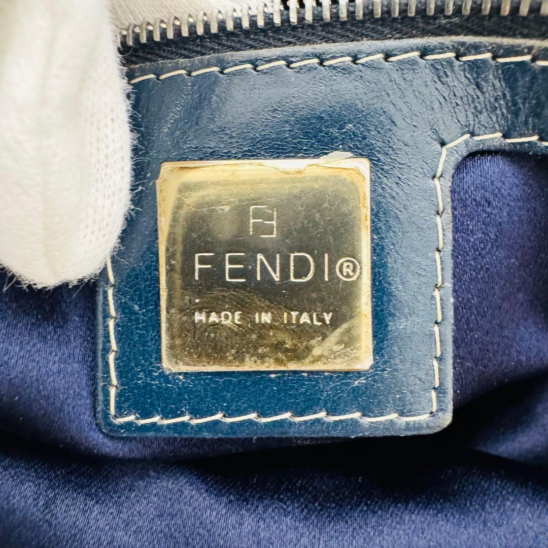 ✨FENDI✨フェンディ✨ズッカ柄✨ヴィンテージ✨ネイビー✨ハンドバッグ✨