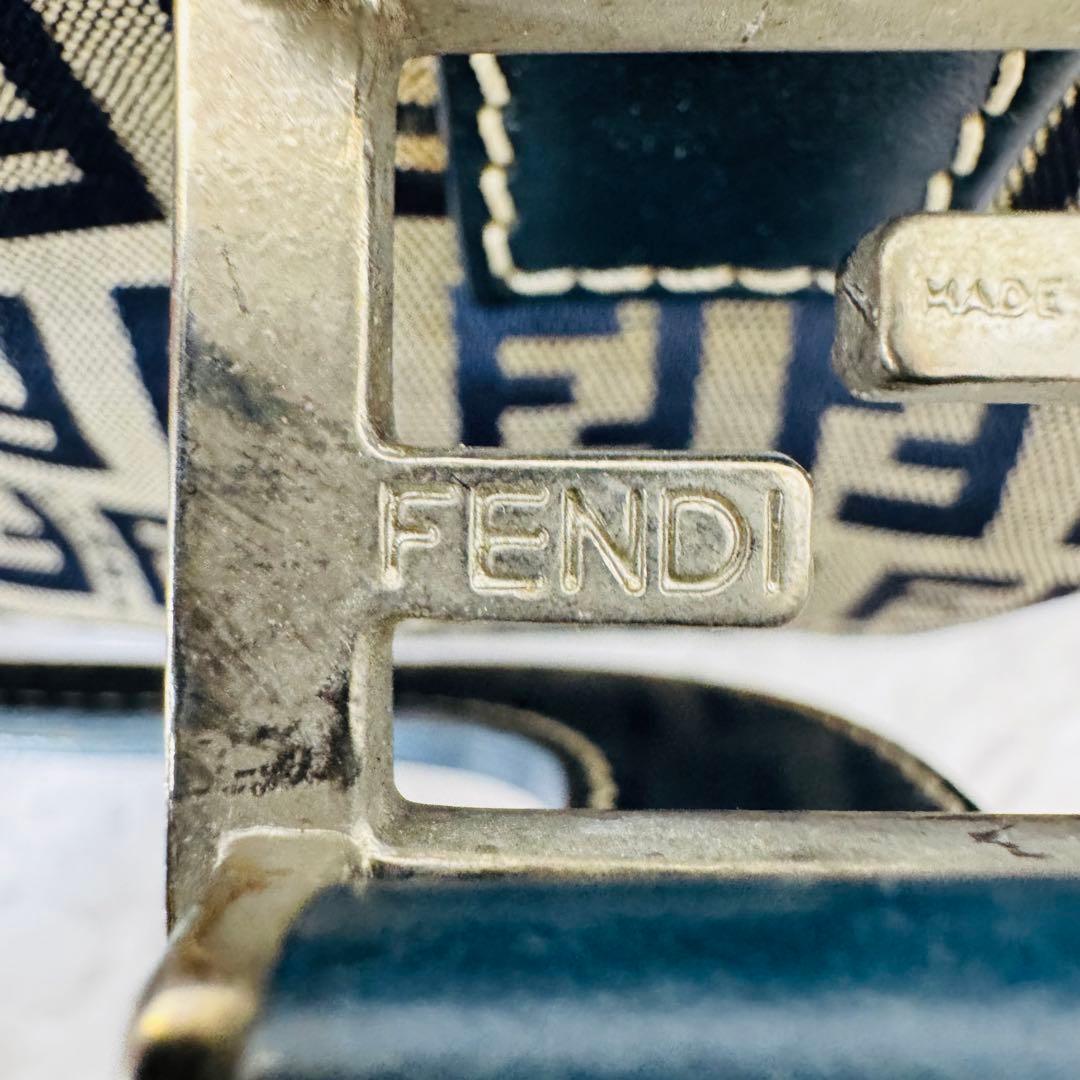 ✨FENDI✨フェンディ✨ズッカ柄✨ヴィンテージ✨ネイビー✨ハンドバッグ✨
