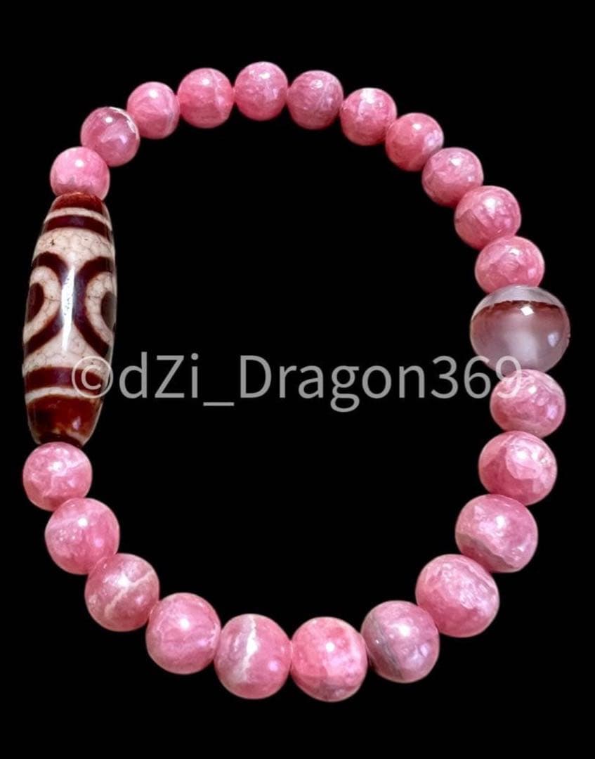 【一点限り】 上肯龍紋火供三眼天珠のブレス