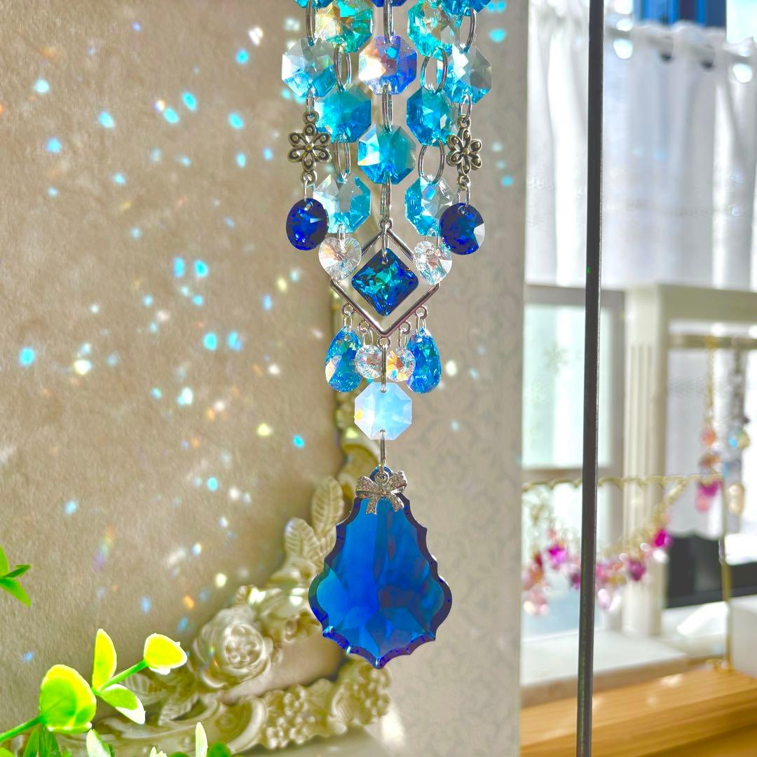 呪術廻戦 五条悟カラー ブルー✩.*˚ SWAROVSKIサンキャッチャー