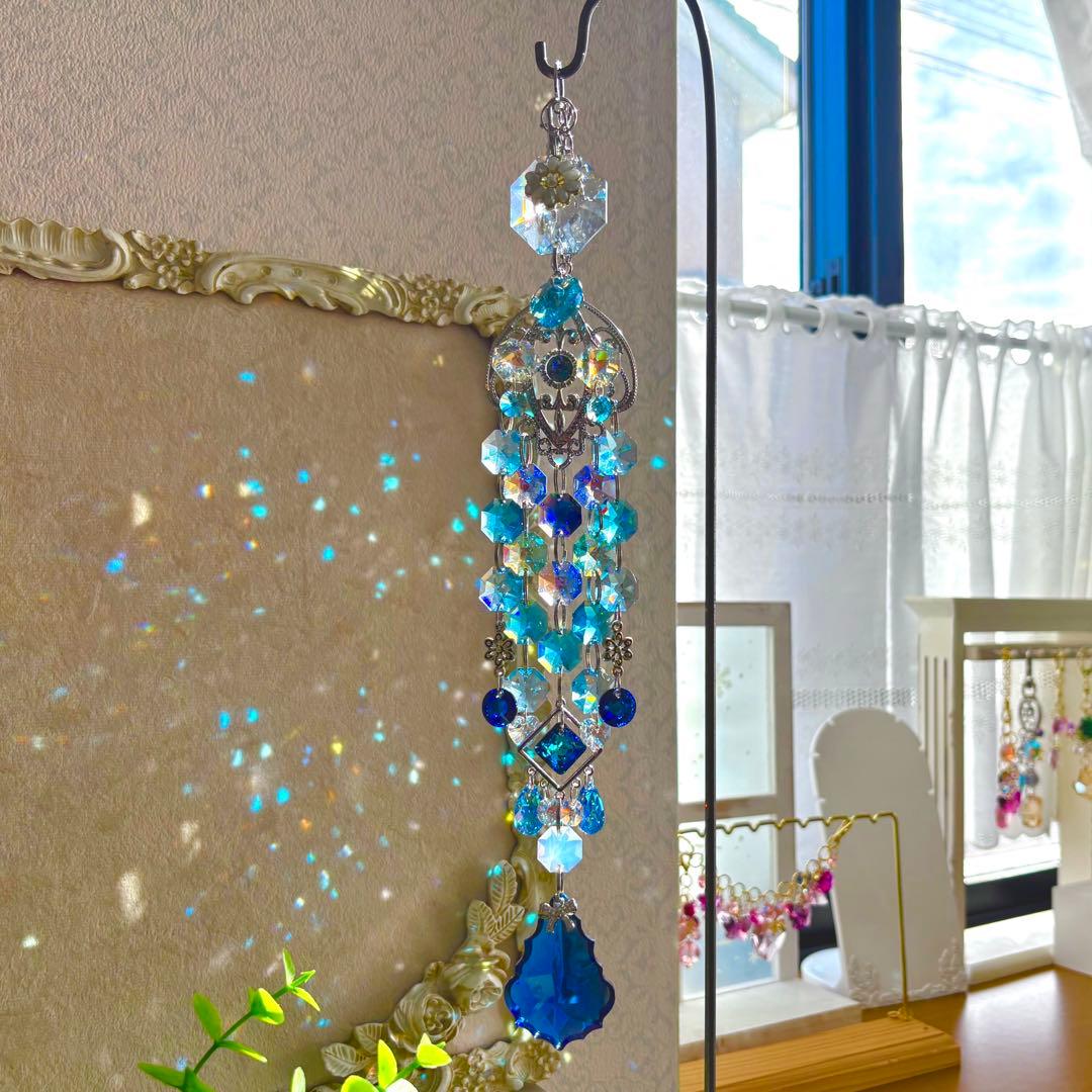 呪術廻戦 五条悟カラー ブルー✩.*˚ SWAROVSKIサンキャッチャー