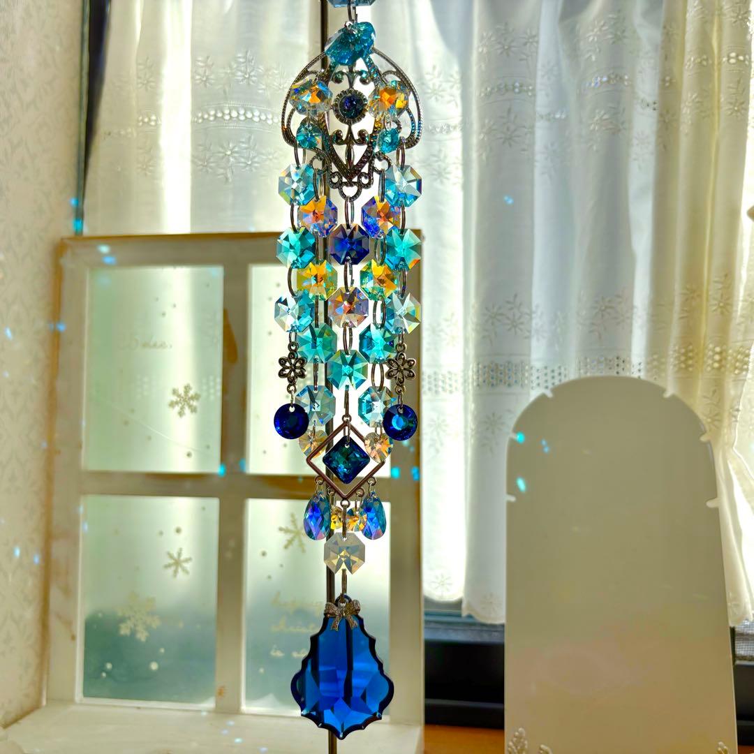 呪術廻戦 五条悟カラー ブルー✩.*˚ SWAROVSKIサンキャッチャー