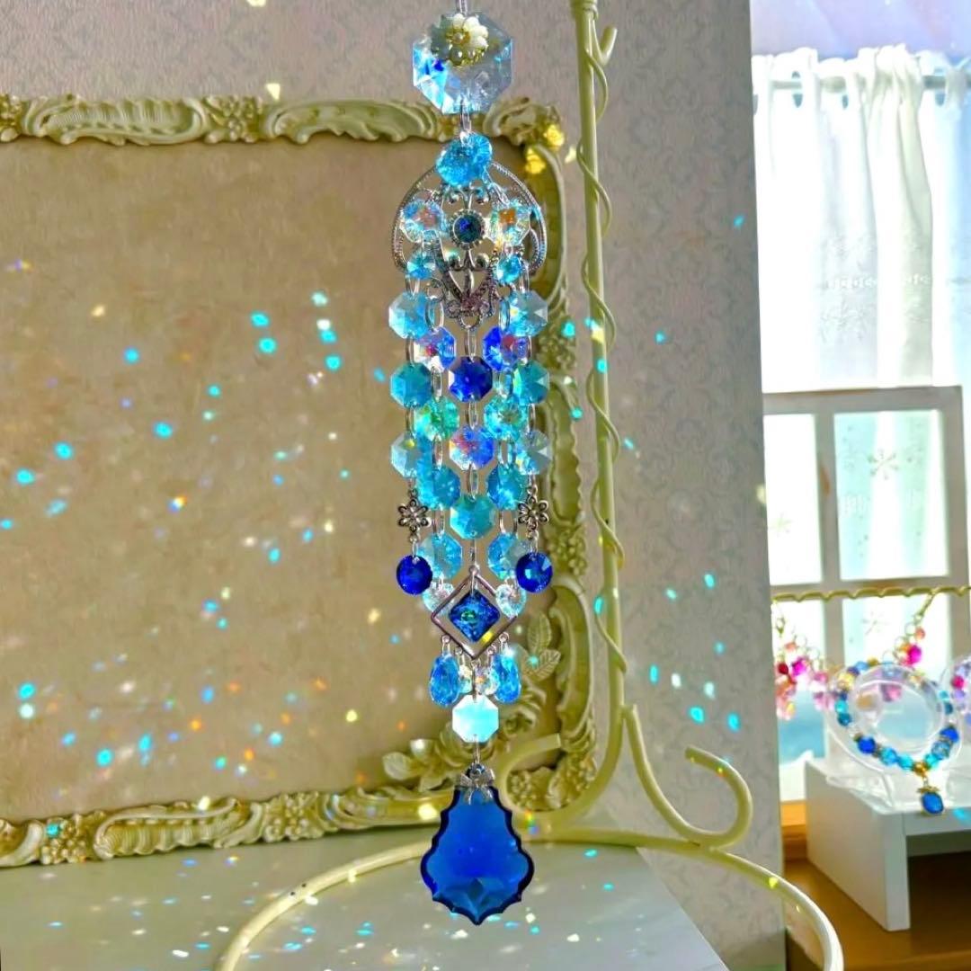 呪術廻戦 五条悟カラー ブルー✩.*˚ SWAROVSKIサンキャッチャー