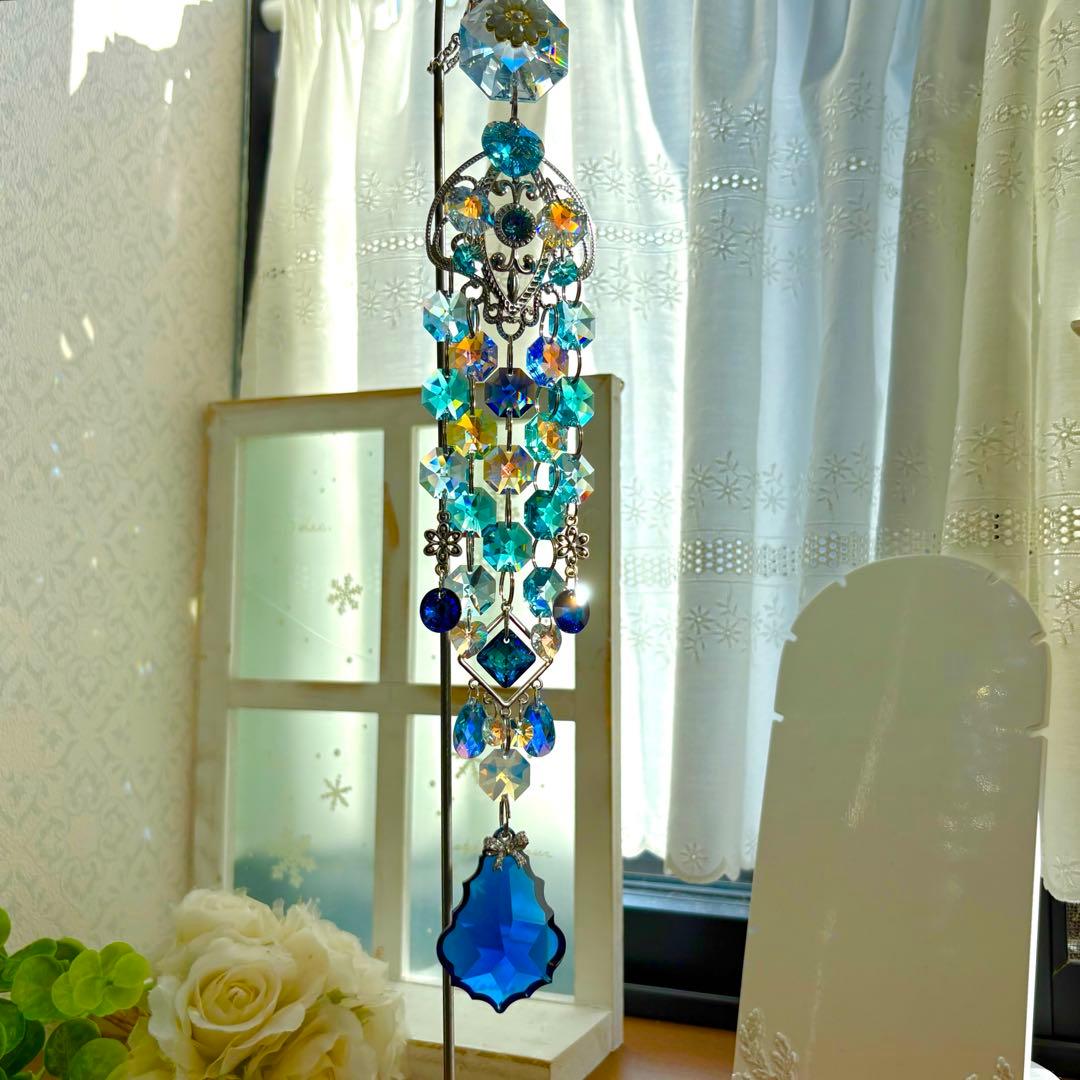 呪術廻戦 五条悟カラー ブルー✩.*˚ SWAROVSKIサンキャッチャー