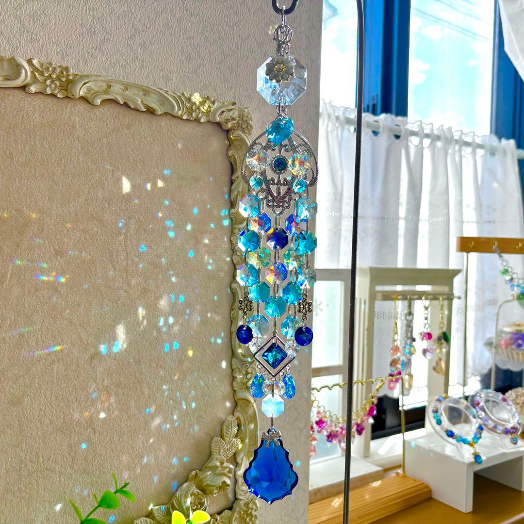 呪術廻戦 五条悟カラー ブルー✩.*˚ SWAROVSKIサンキャッチャー