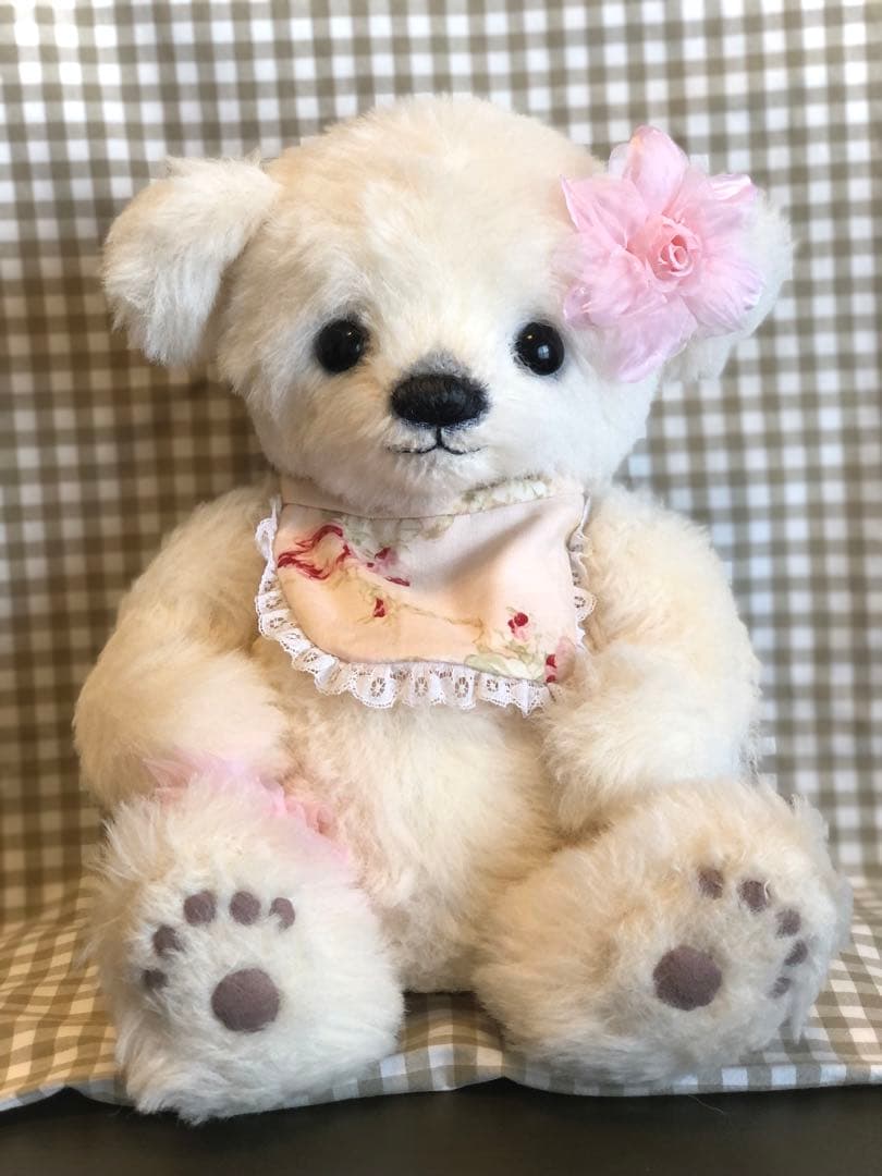 アーティストベア 国内作家 平井喜代子様のホワイトベア - メルカリ