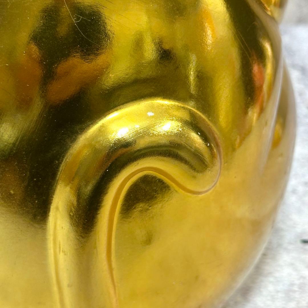 ◎金運爆上げ◎ ゴールド招き猫 黄金小判猫 特大　 38cm 縁起物 左手上げ