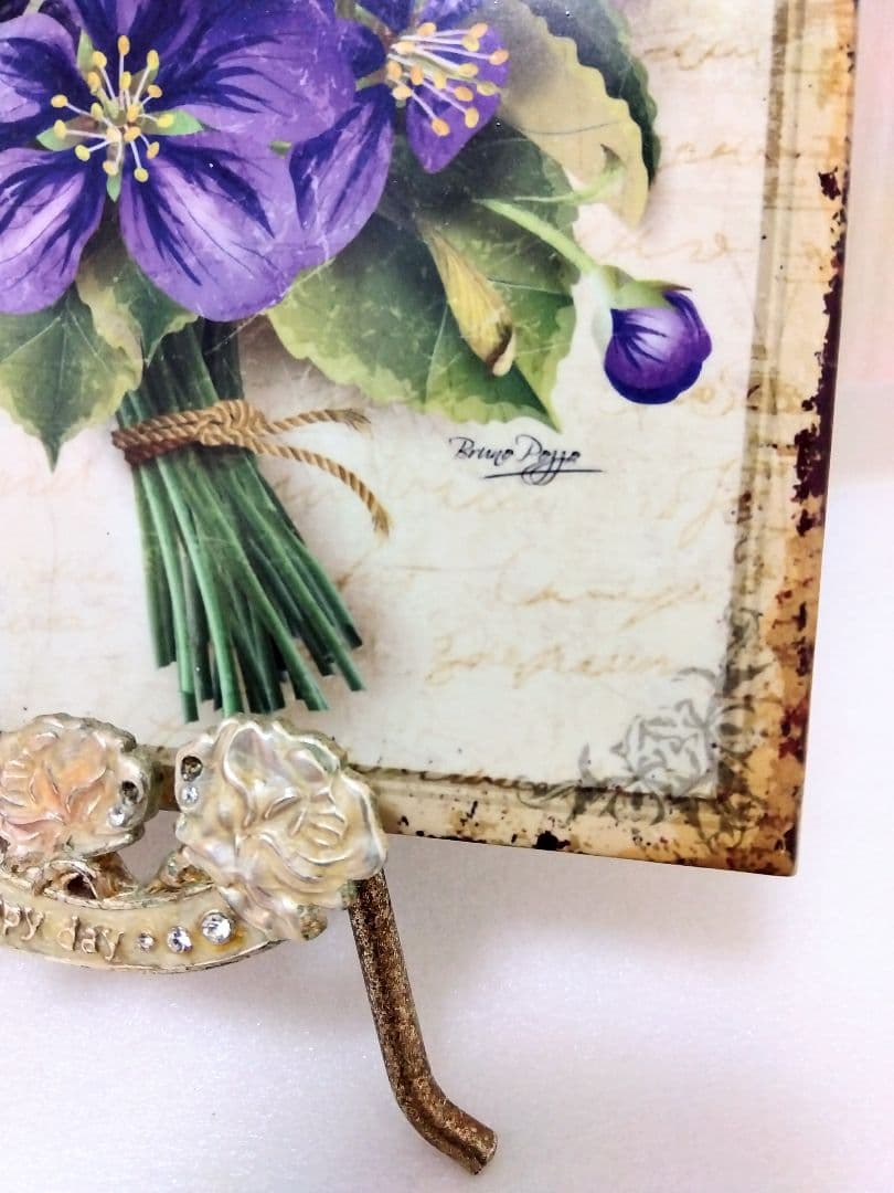 フランス Tourrettes−sur−Loup スミレ村 陶板画 タイル画