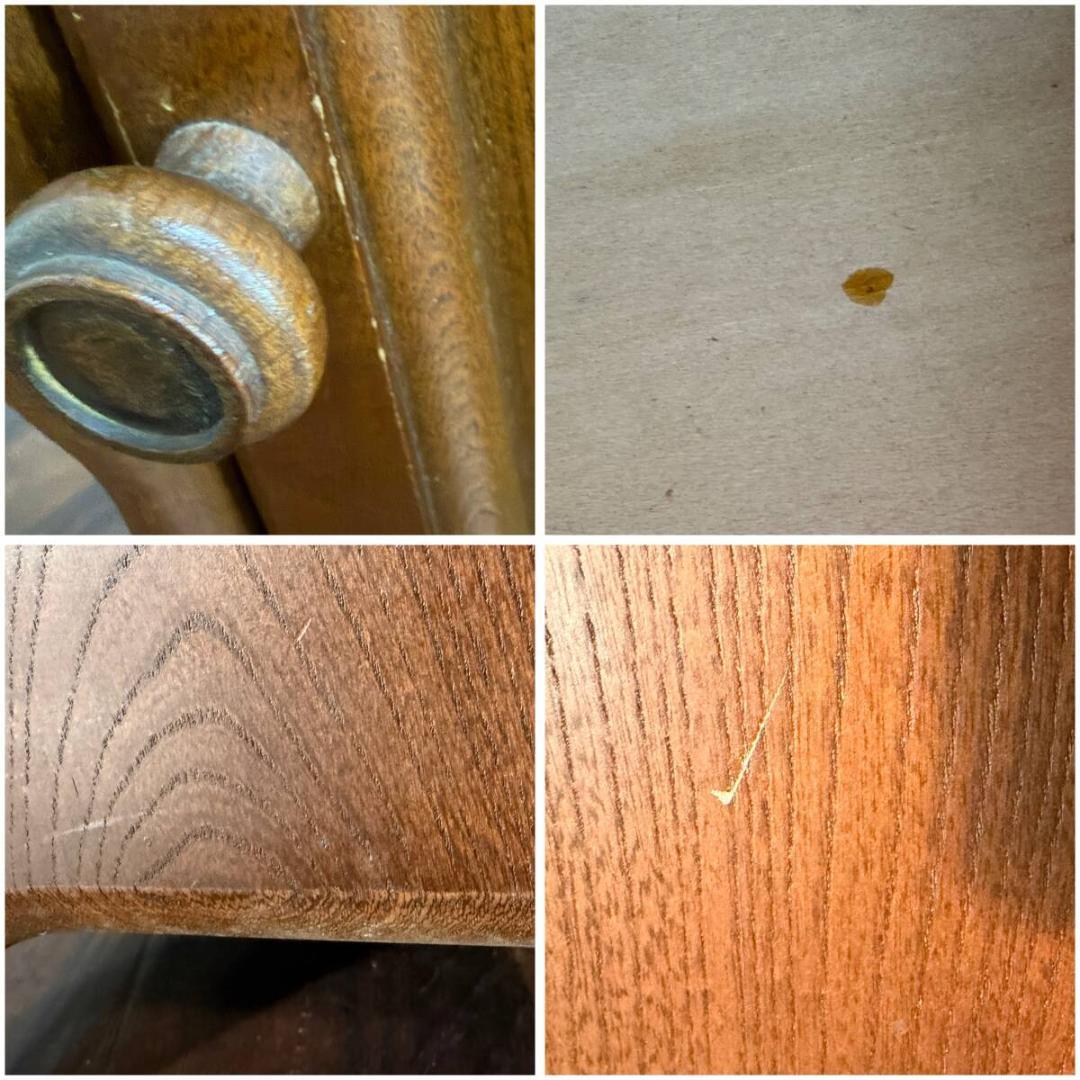 カリモク 電話台 飾り台 キャビネット 収納 ラック 木製 中古 家具