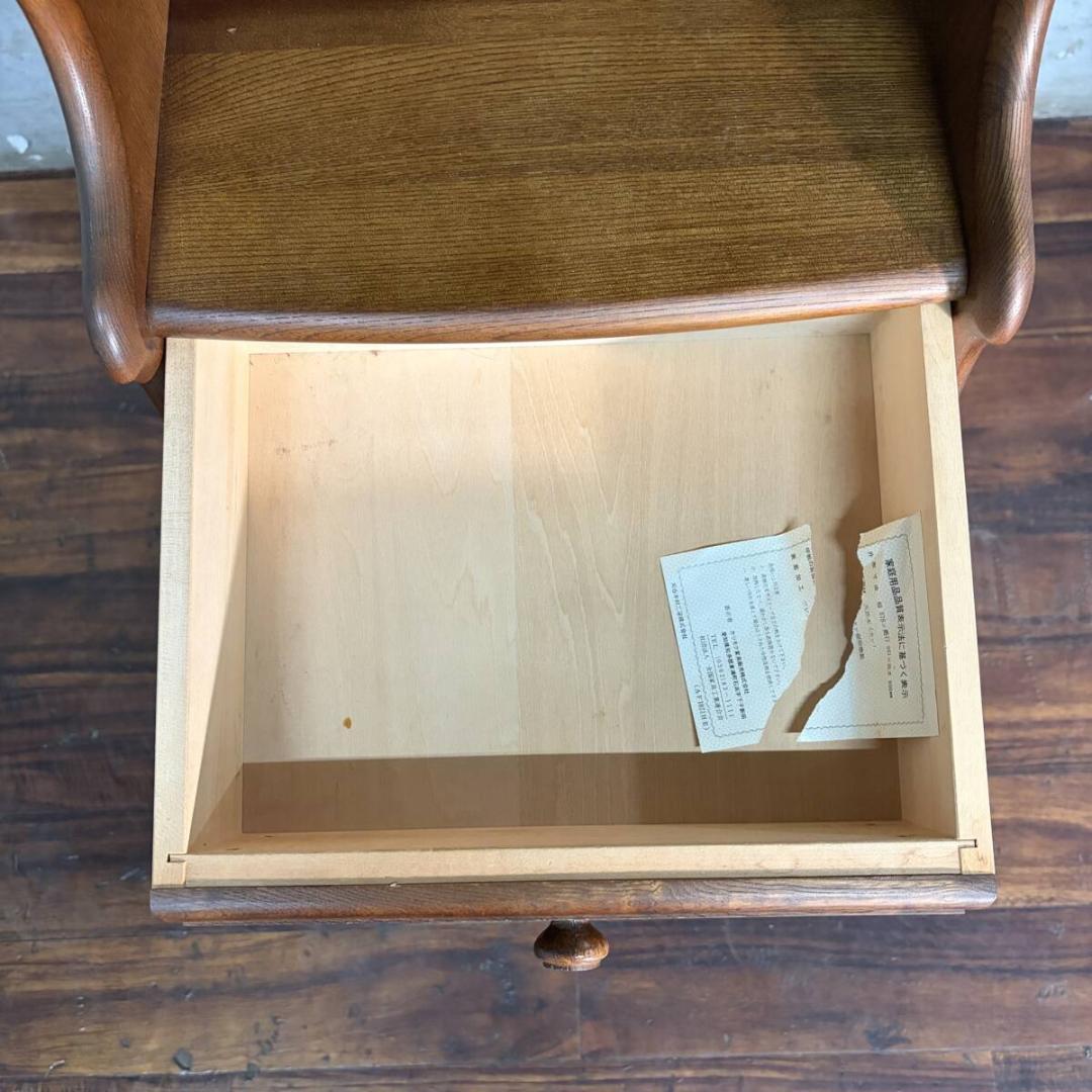 カリモク 電話台 飾り台 キャビネット 収納 ラック 木製 中古 家具