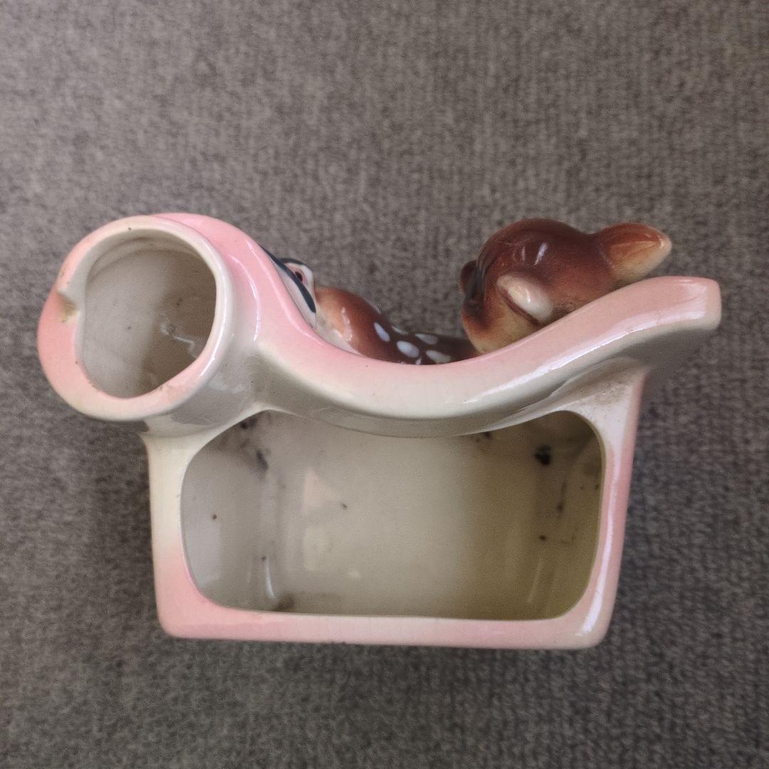 日本製　海外輸出用　バンビの陶器製入れ物　オキュパイド　ディズニー