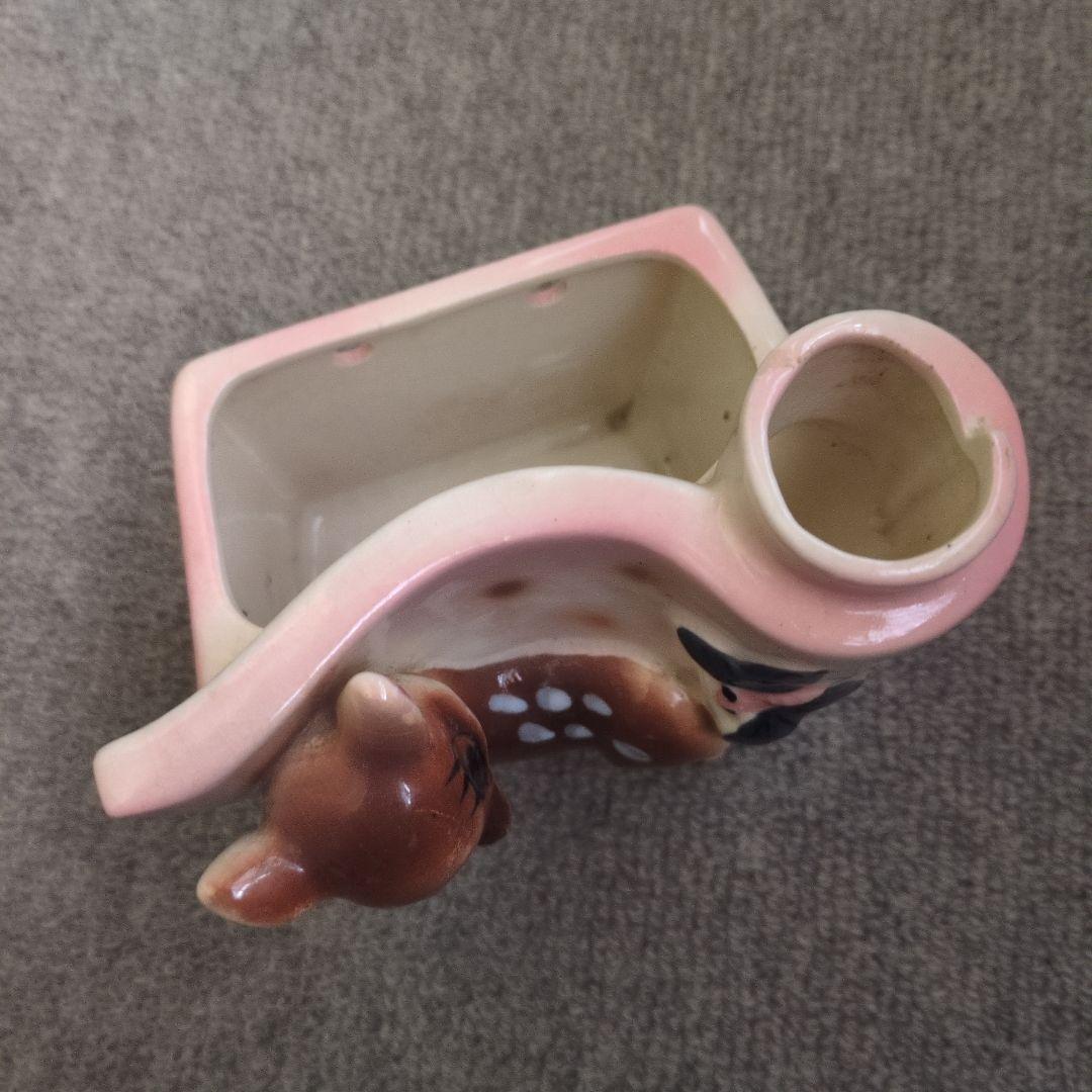 日本製　海外輸出用　バンビの陶器製入れ物　オキュパイド　ディズニー