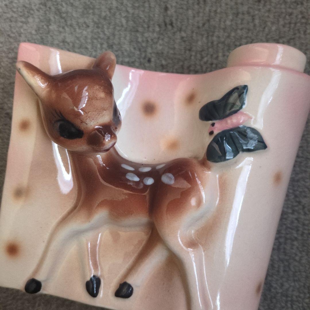 日本製　海外輸出用　バンビの陶器製入れ物　オキュパイド　ディズニー