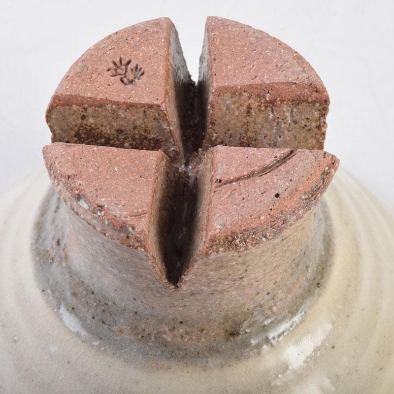 和食器 茶懐石 信楽焼 勝尾黎彦作 粉引 切高台 向付 五客 共箱 C 9016