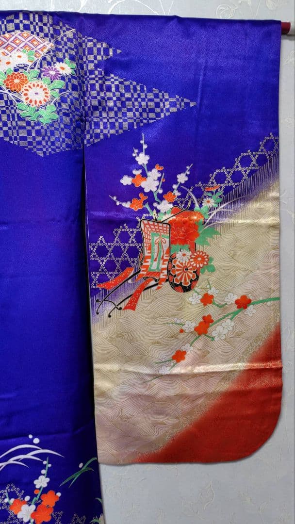 RK544洗える子供着物着丈130センチ裄丈58センチ7歳前後用ポリエステル