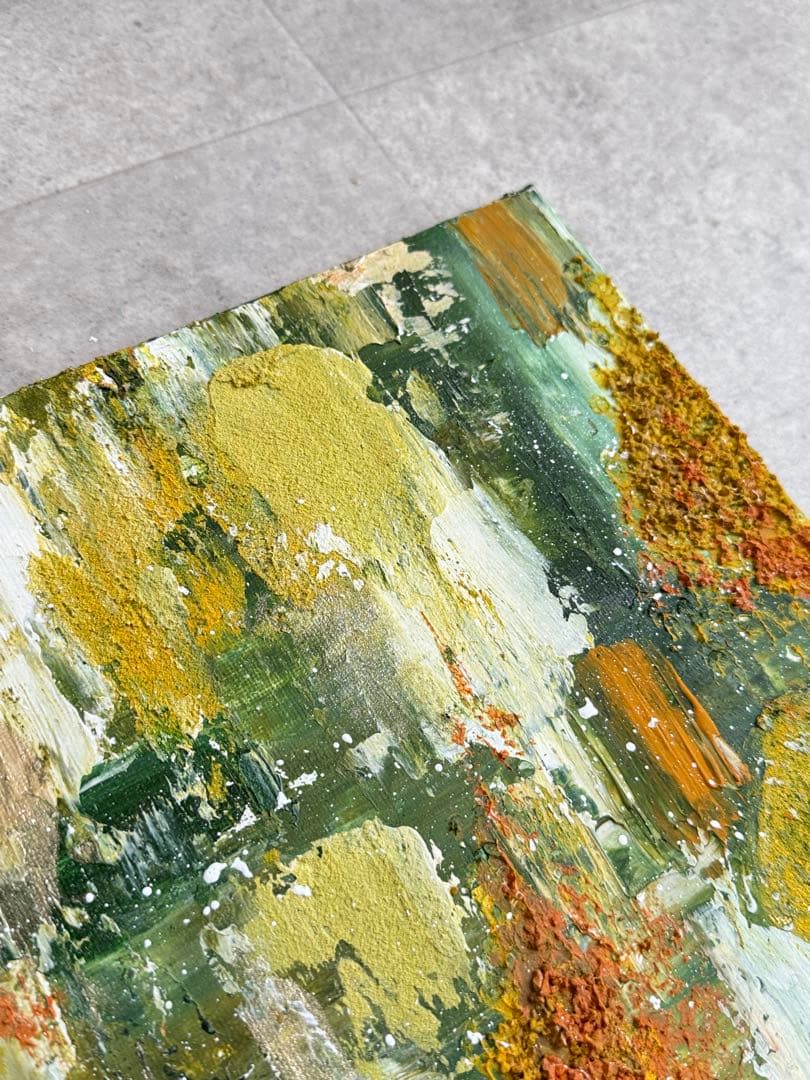 アクリル画テクスチャーアートno.105抽象画キャンバスアートパネル秋