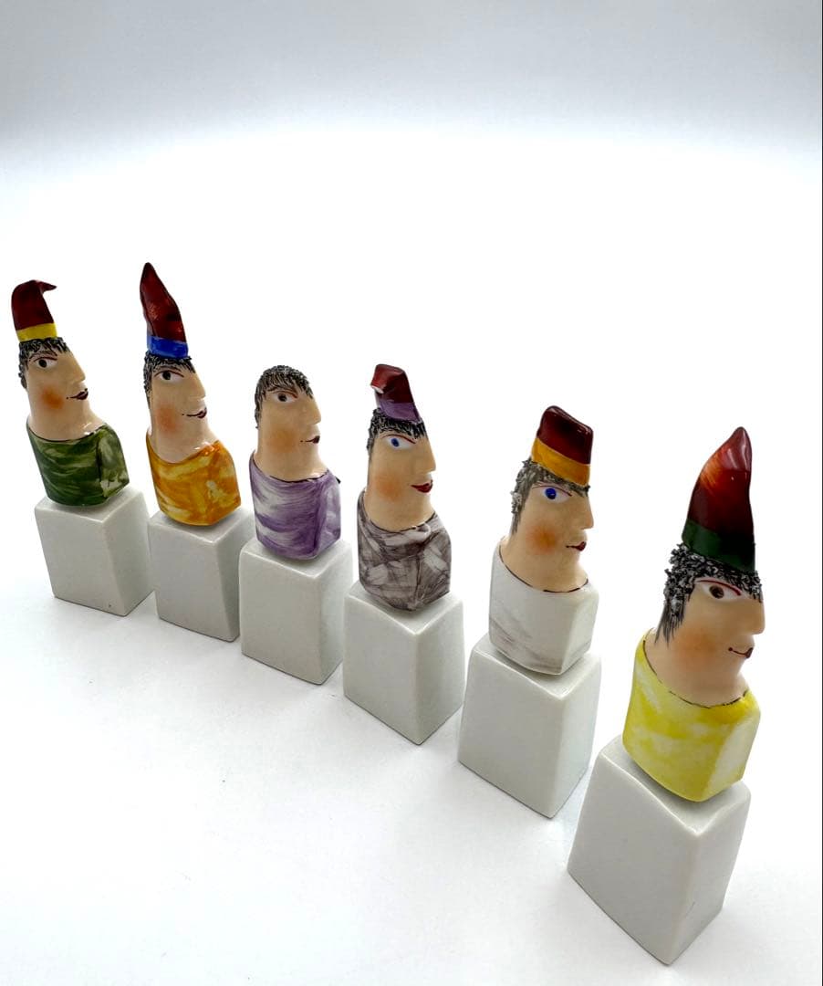 希少　マイセン オルフ・フィーバー　劇場　人形　ドワーフ6人衆　双剣マーク　6体