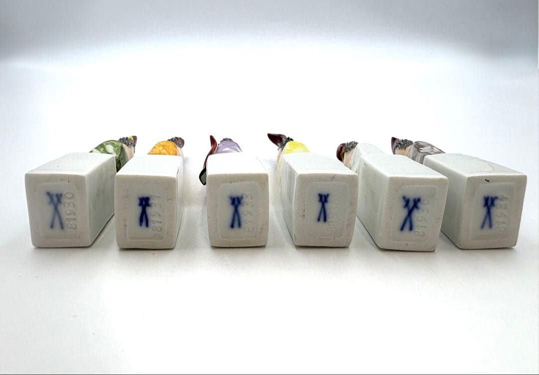 希少　マイセン オルフ・フィーバー　劇場　人形　ドワーフ6人衆　双剣マーク　6体