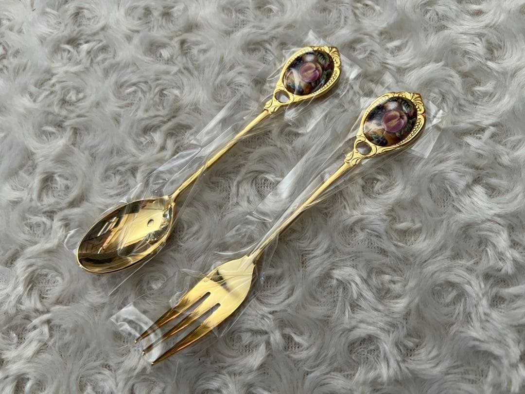 エインズレイ　カトラリーセット　オーチャードゴールド　スプーン＆フォーク　12本