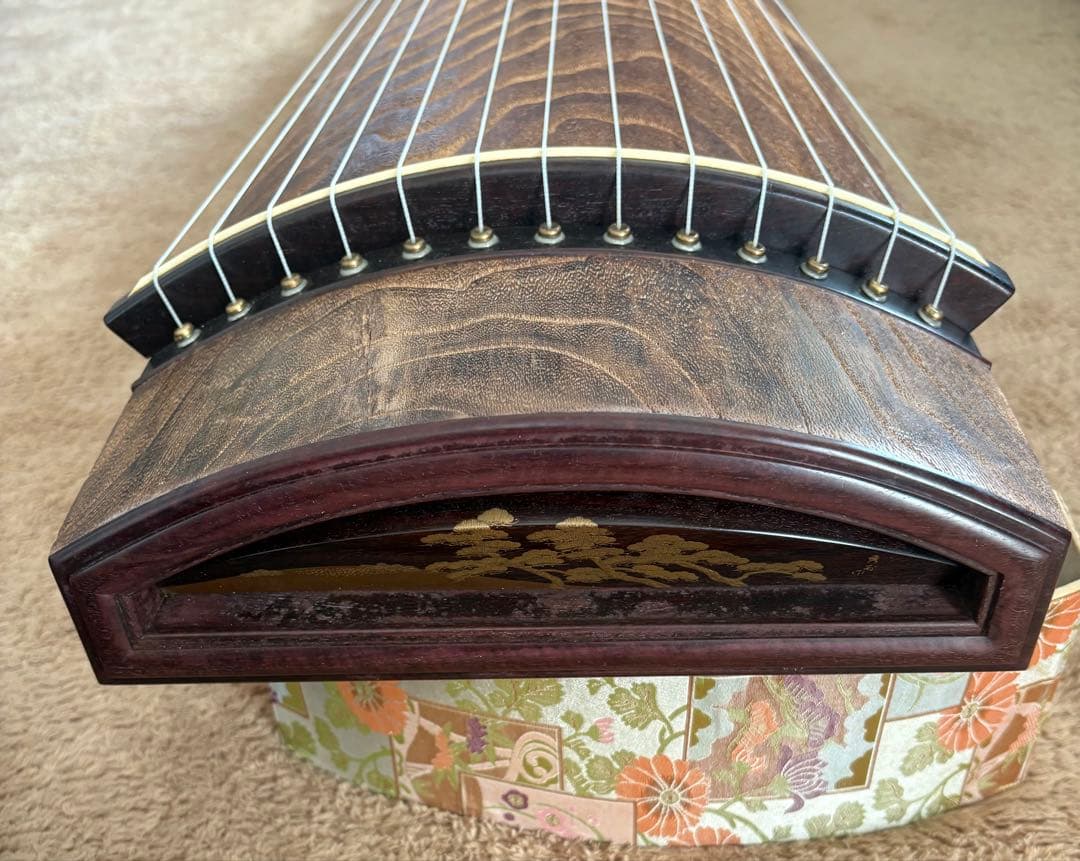 琴 13弦 花柄装飾琴 13弦 花柄装飾付き 練習用琴 福山琴 琴 13弦 花